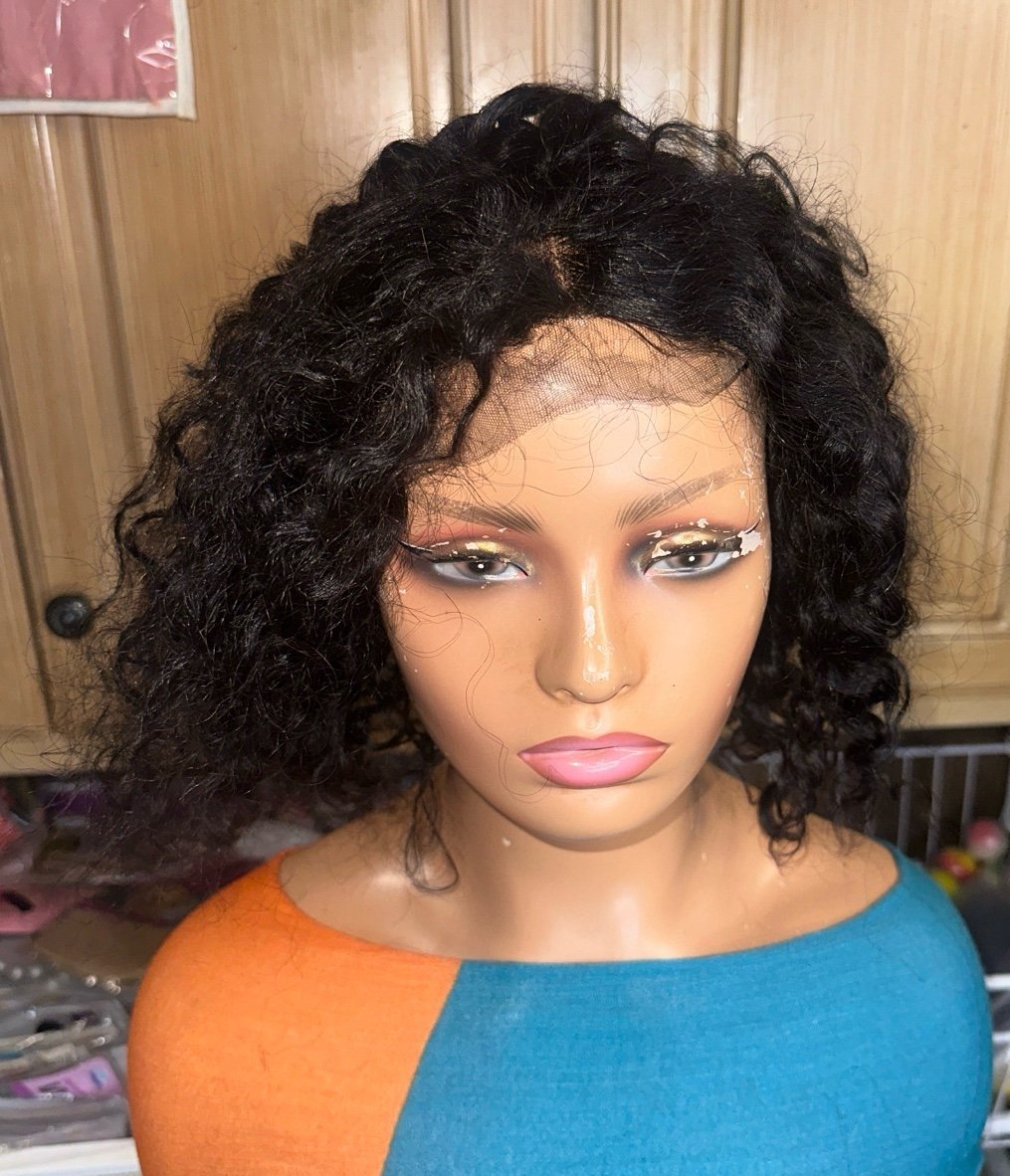 ❤️Lot 2410 New 100% Human Hair Lace Front wig 10”