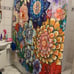 72 x 72 Boho Floral Shower Curtain w/ Hooks Paisley Fancy Bohemian Colorful