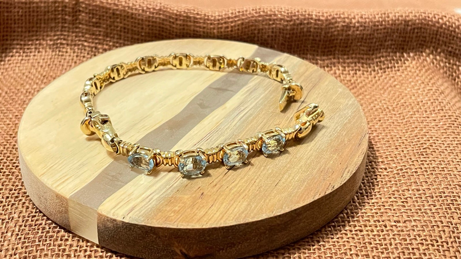 Vintage Silver Aquamarine Bracelet