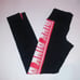 Victoria Secret PINK Leggings Small Black Red High Waist Logo Ultimate Waist Uns