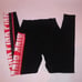 Victoria Secret PINK Leggings Small Black Red High Waist Logo Ultimate Waist Uns