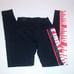 Victoria Secret PINK Leggings Small Black Red High Waist Logo Ultimate Waist Uns