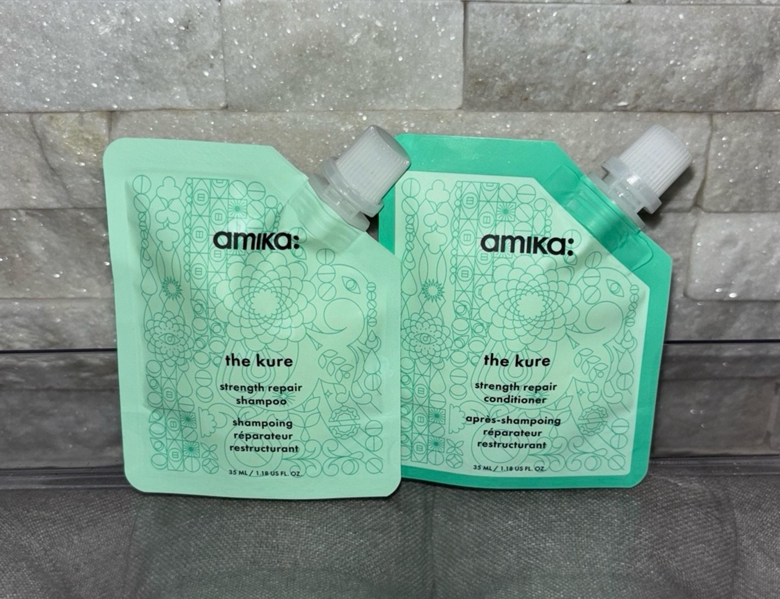 Amika The Kure Strength Repair Shampoo & Conditioner Mini Travel Size Set