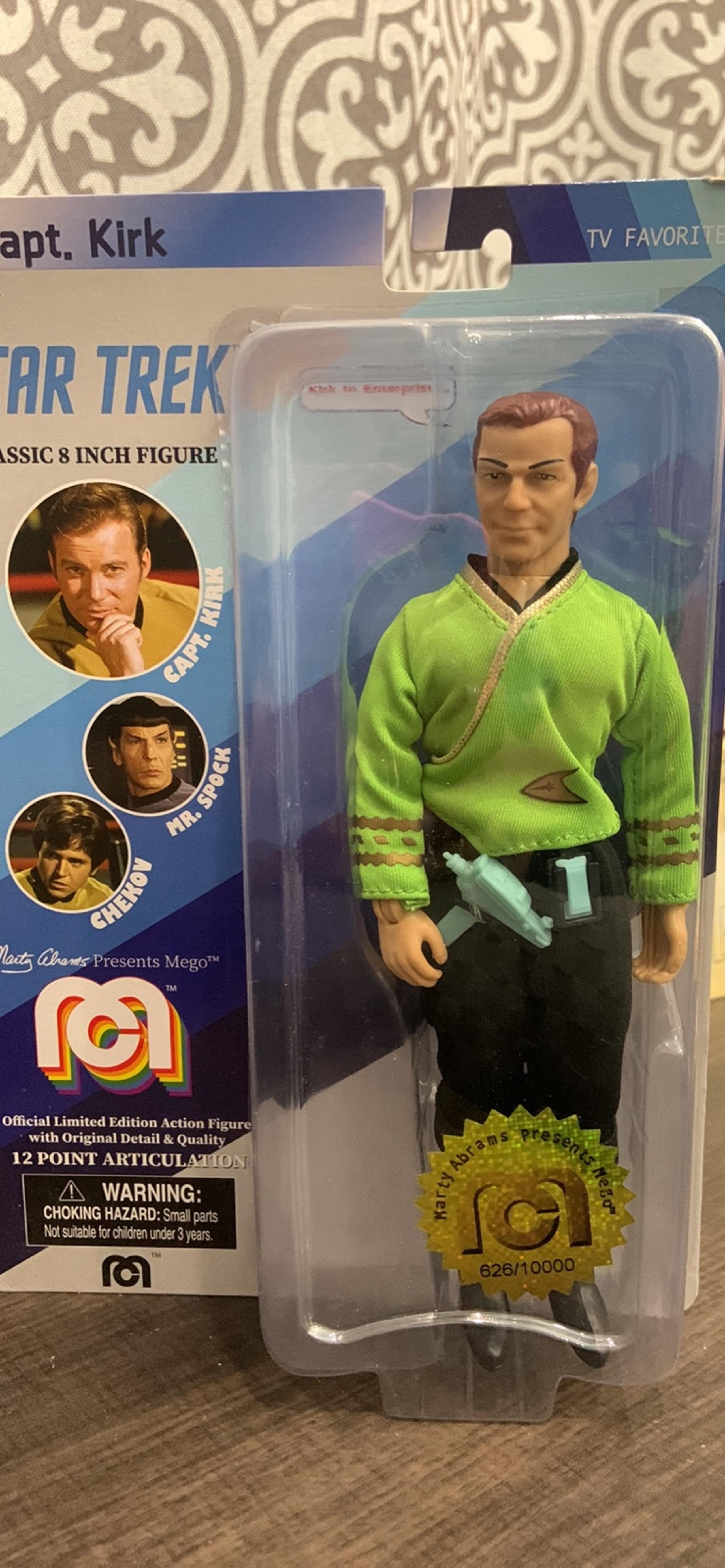 STAR TREK Captain James T Kirk Mego Action Figure Doll