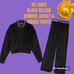 VICTORIA'S SECRET LG BLACK Velour Bomber Jacket & Pants