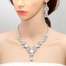 Crystal Necklace Earrings Bracelet Ring Bridal Wedding Party Jewelry Diamond Set