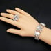 Crystal Necklace Earrings Bracelet Ring Bridal Wedding Party Jewelry Diamond Set