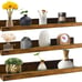 Floating Wall Shelves Set of 3, Brown 24 inch Wall Mounted Storage Shelf