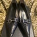 Vintage Gucci Black Horsebit Kitten Pumps!