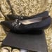 Vintage Gucci Black Horsebit Kitten Pumps!