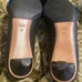 Vintage Gucci Black Horsebit Kitten Pumps!