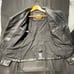 Harley Davidson Leather Motorcycle Jacket Black Women’s Large Fringe Belt Silver