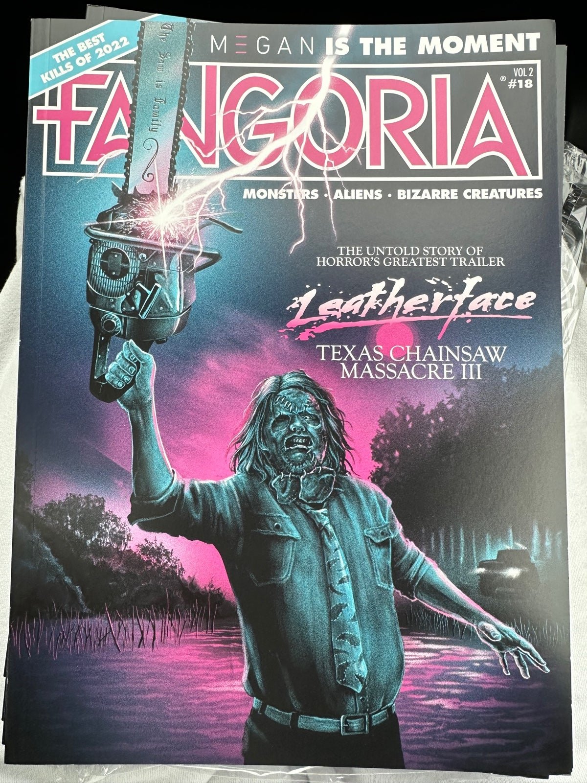 Fangoria Vol 2 #18 Texas Chainsaw massacre Leatherface w free 4 page poster RARE