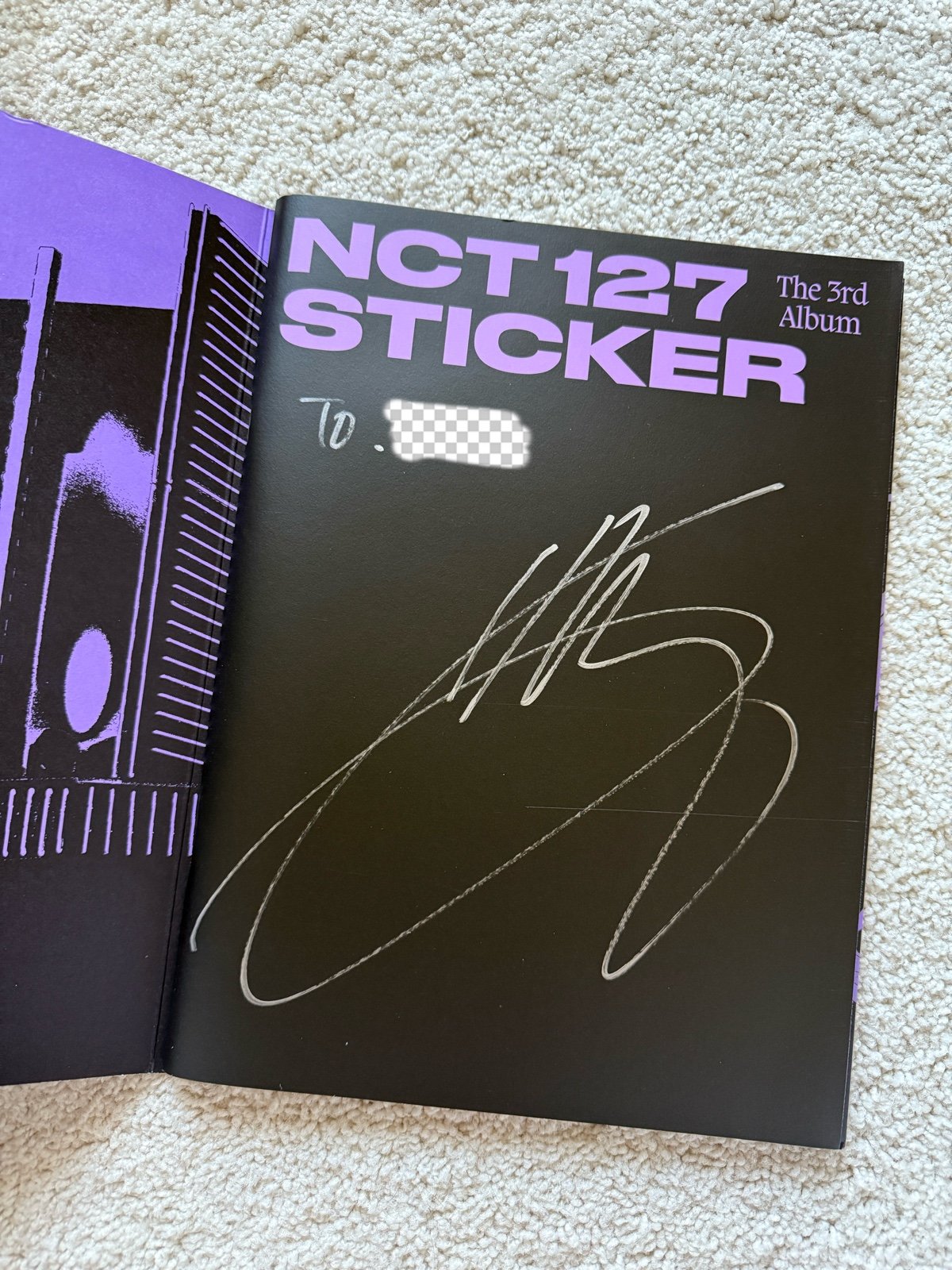 NCT 127 Jaehyun Signed Album Sticker