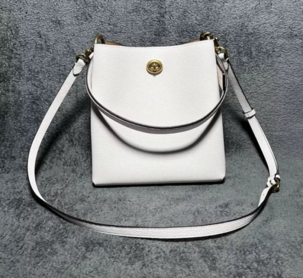 COACH Charlie Bucket 21 Crossbody Bag in Chalk White