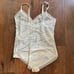CALVIN KLEIN sleepwear écru lace bodysuit, size L, NWOT