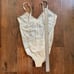 CALVIN KLEIN sleepwear écru lace bodysuit, size L, NWOT