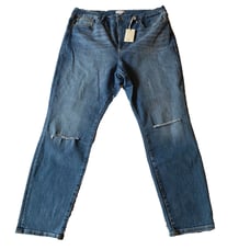 NWT Good American Good Legs Distressed Skinny Jeans Size 22