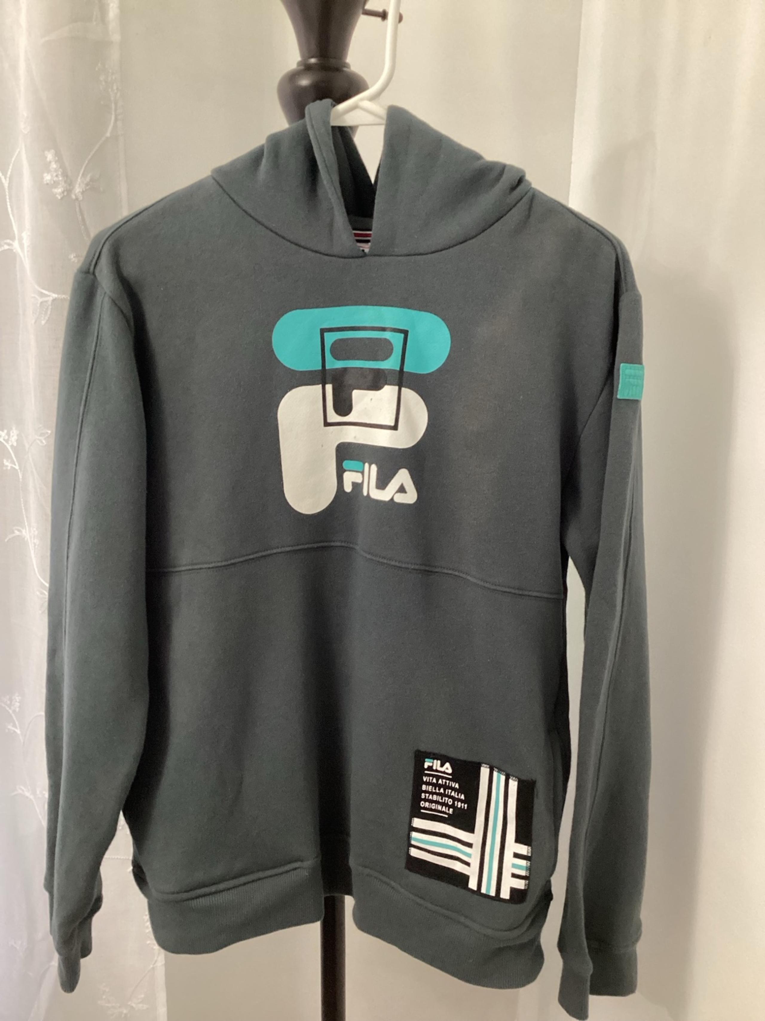 Fila Dark Gray Youth Hoodie - Large