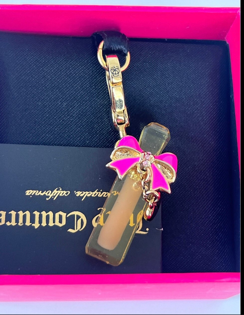NWT Juicy Couture LA FLEUR Perfume Gold Bracelet Charm
