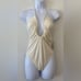 NWT Good American Plus Size Leilani Ivory One Piece Halter Swimsuit - Size 7/4XL
