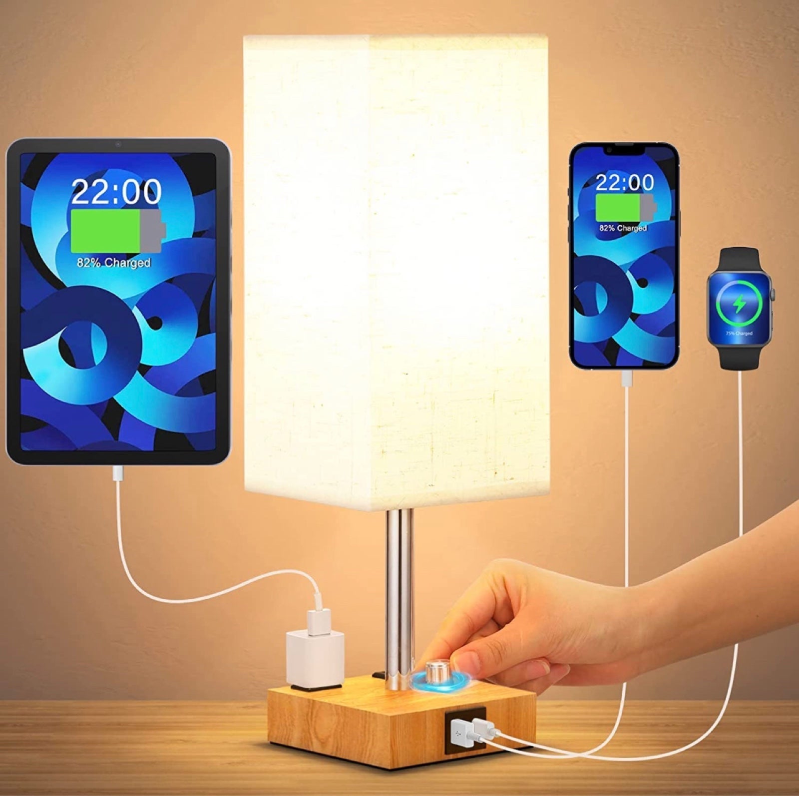 NIB Fully Dimmable Table Lamp with USB C