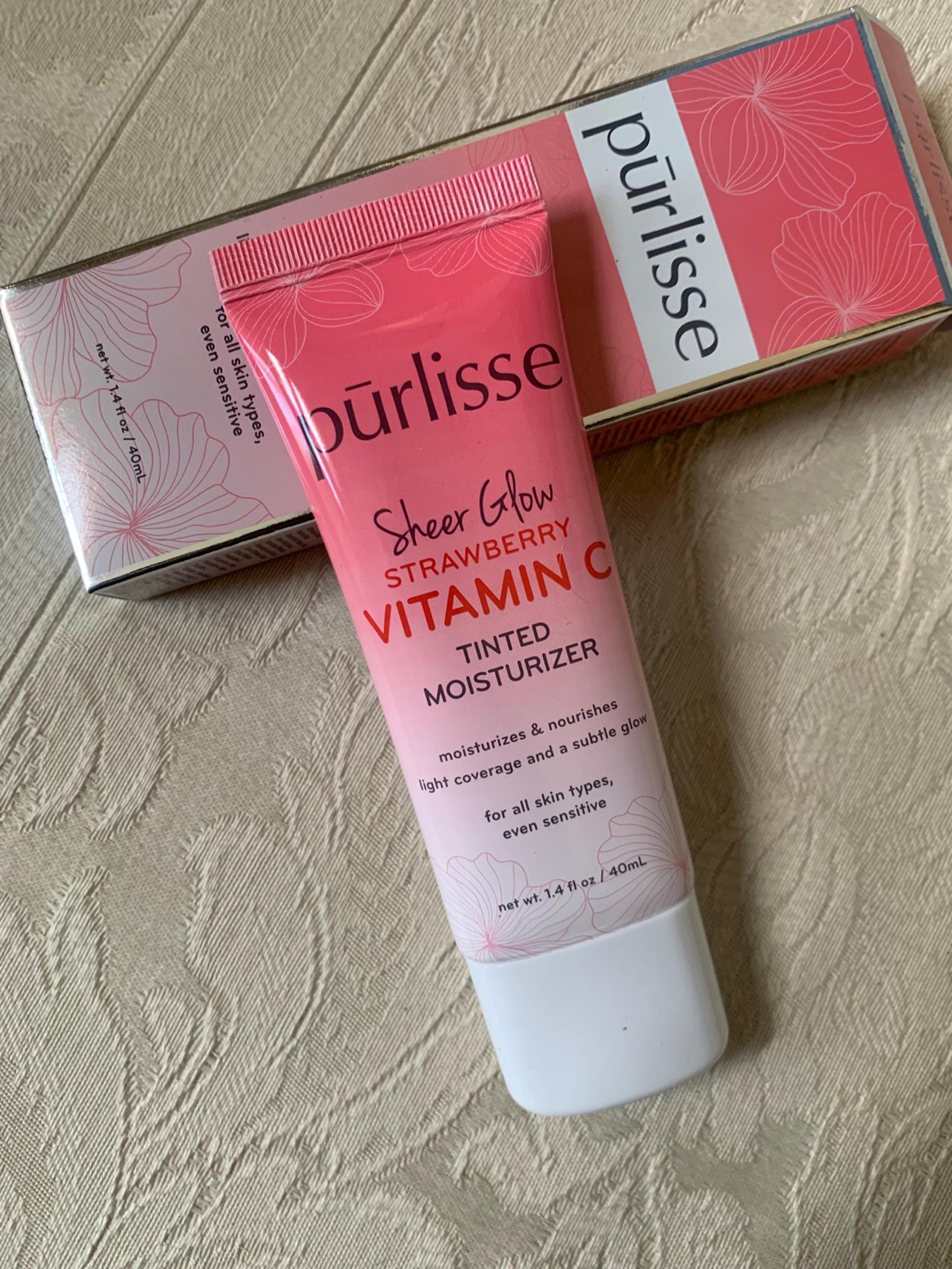 Purlisse Strawberry Vitamin C Sheer Glow Tinted Moisturizer Foundation Fair BNIB