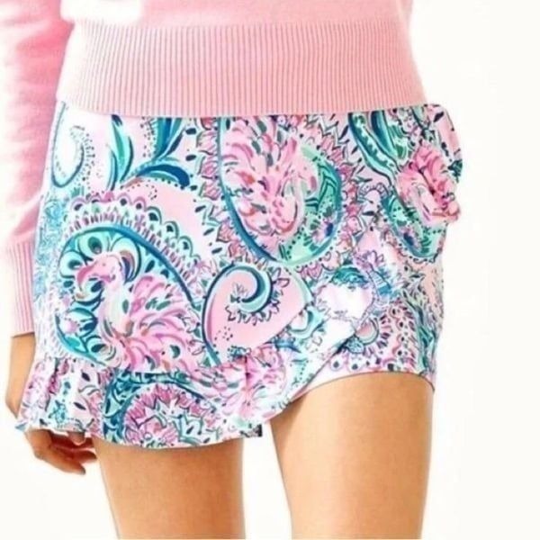 LILLY PULITZER | Faye Ruffle Skort Pink Tropics Tangerine Dream Women’s Size 4