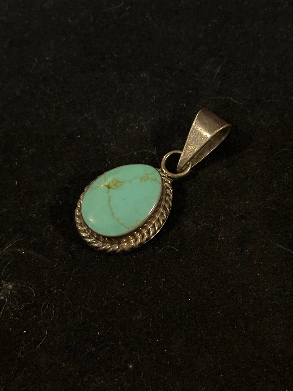 Sterling Silver Turquoise Teardrop Pendant