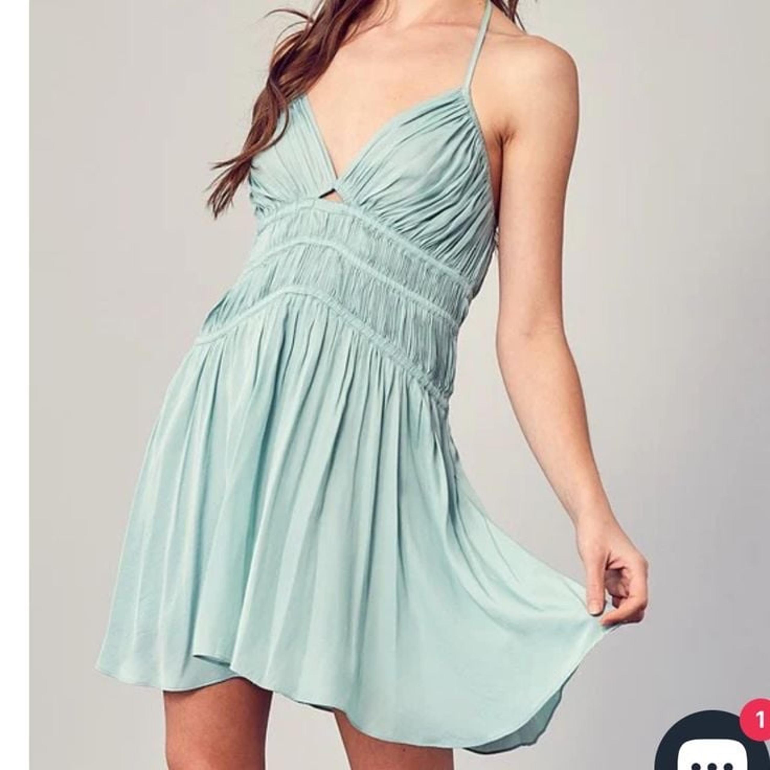 Mustard Seed Halter Satin Dress