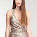 BEBE wrap Sequin Halter
