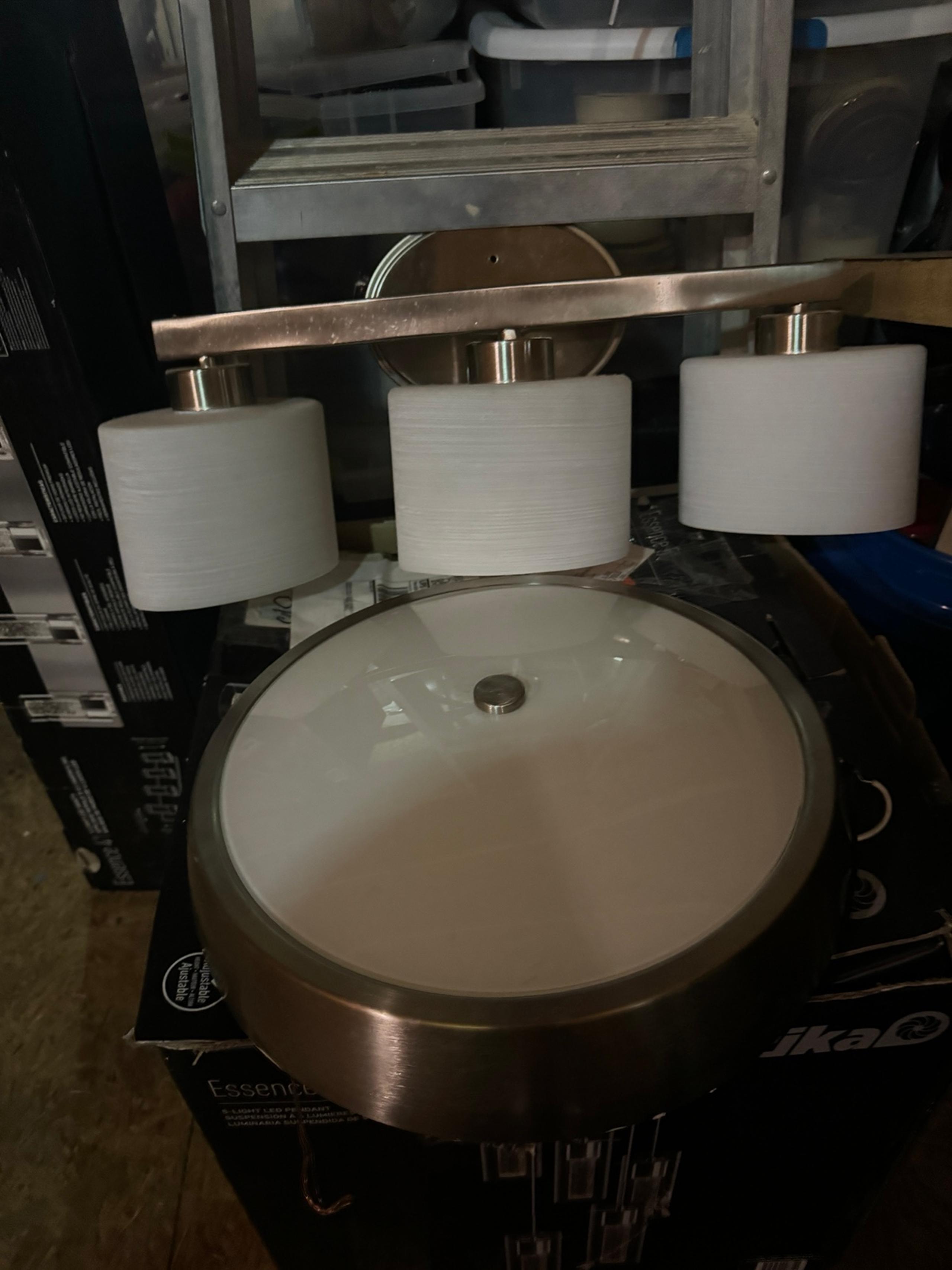 Allen & Roth Bathroom Light Fixtures (Brushed Silver)