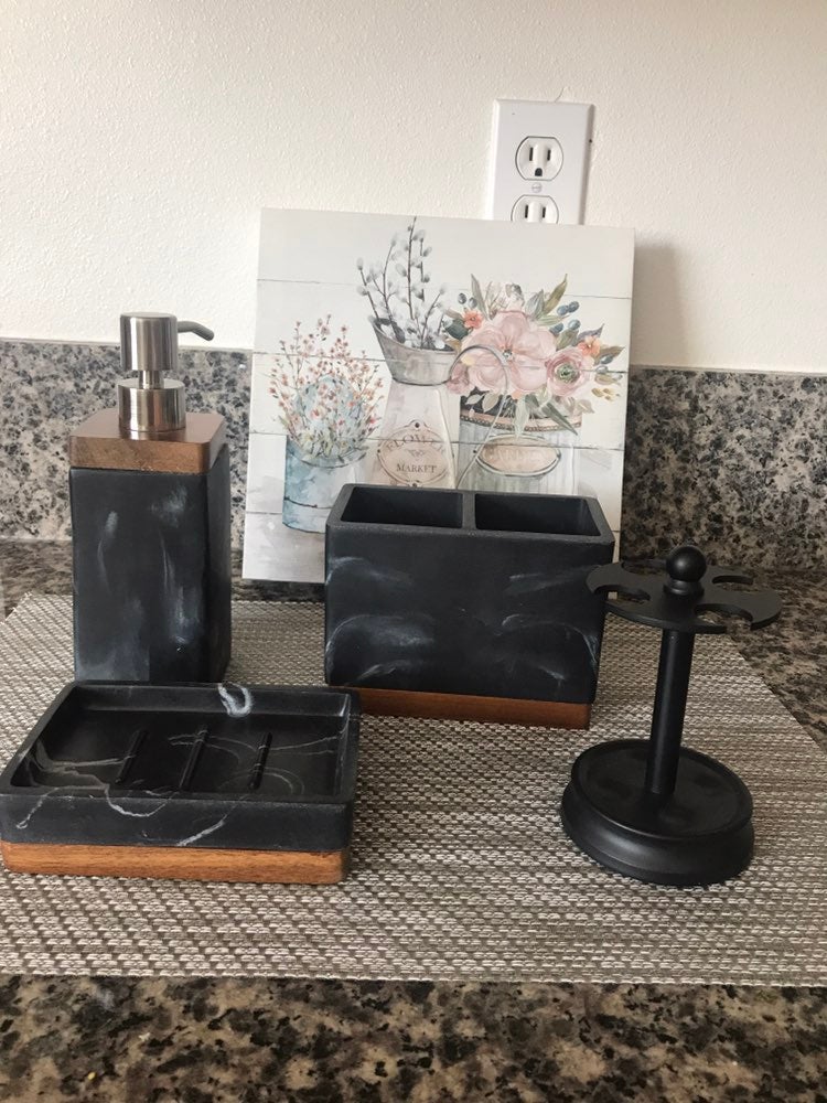 Marble Color Bathroom Accessory Decor