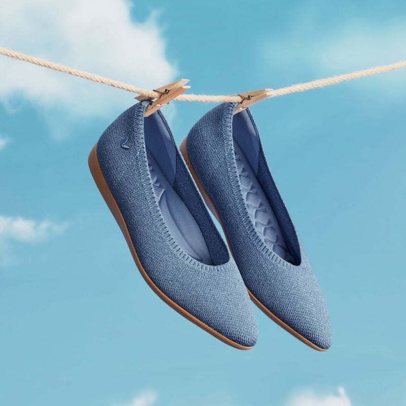 VIVAIA Pointed-Ballet Flats Comfortable Denim Blue Shoes EU/39.5 US/8.5