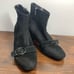 Jane and Bleecker Women's Leather Upper Suede Ankle Boots Black Size 10M