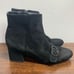 Jane and Bleecker Women's Leather Upper Suede Ankle Boots Black Size 10M