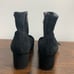 Jane and Bleecker Women's Leather Upper Suede Ankle Boots Black Size 10M