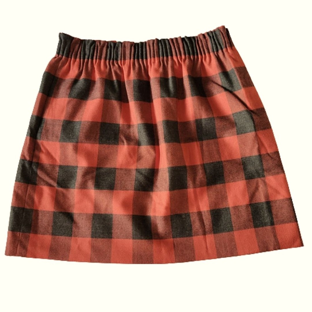 J. Crew women's Buffalo black and red checked skirt size 6