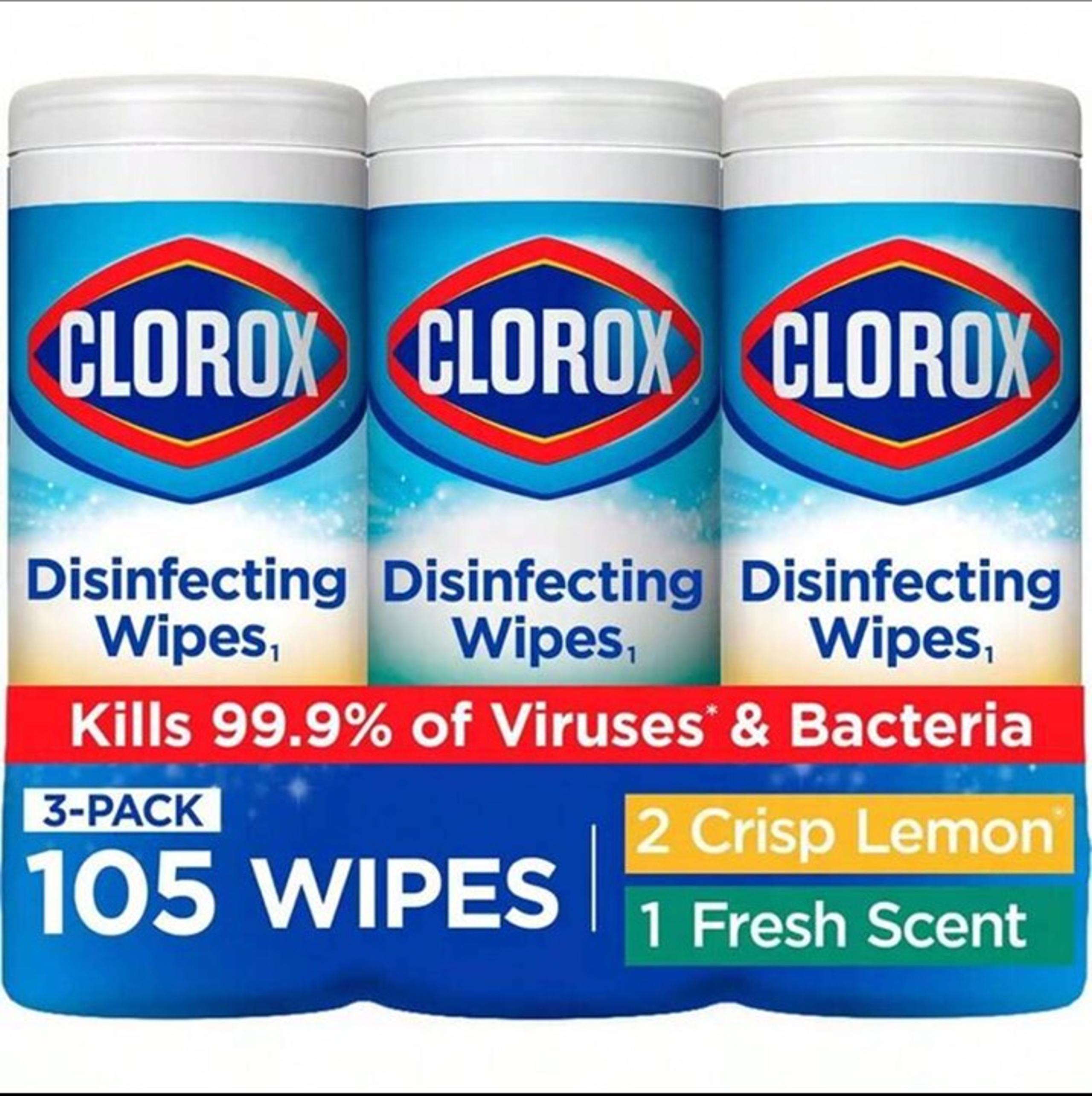 Bleach-Free Disinfecting Wipes 105ct (3-Pack)