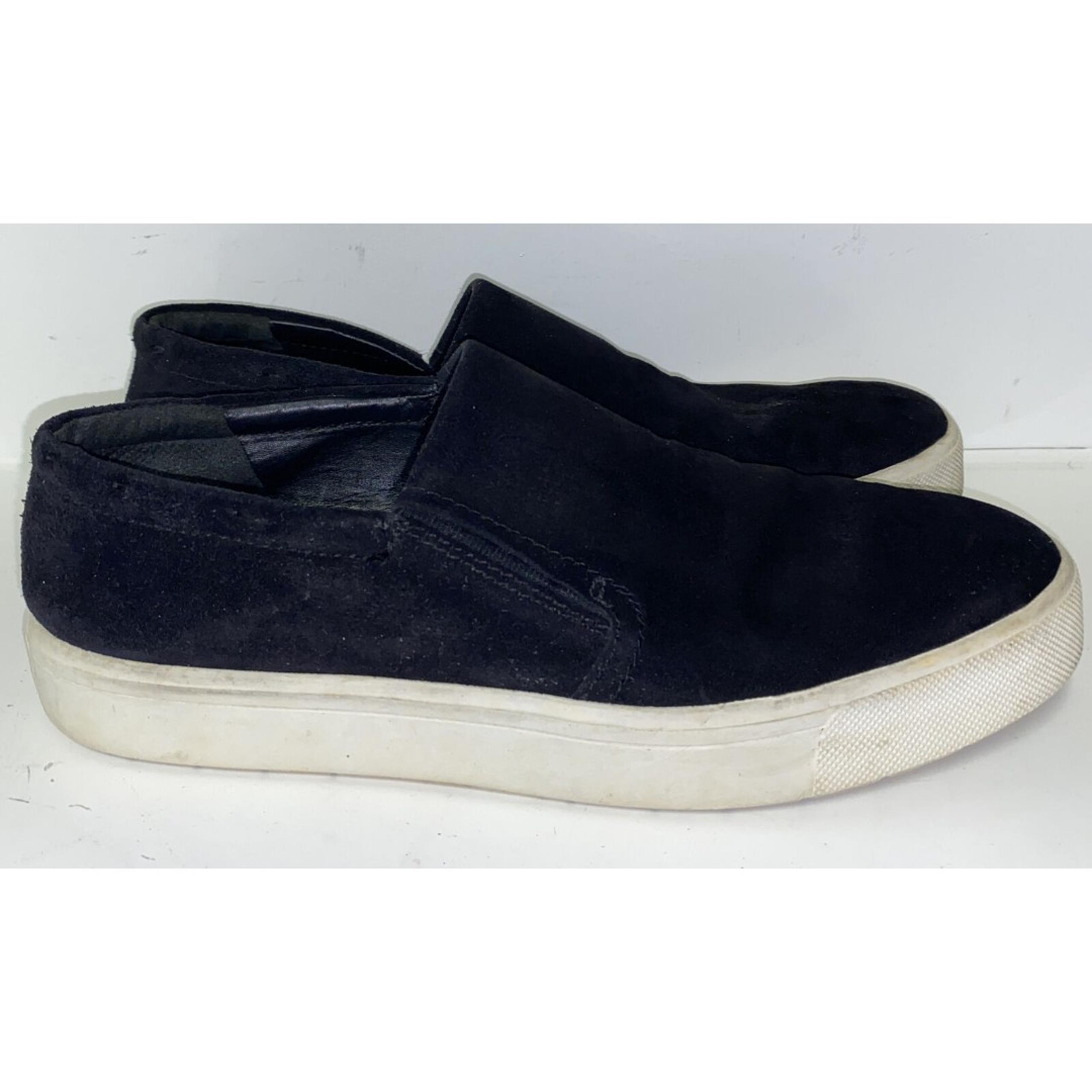 VINCE Slip On Black Leather Mens Shoes Size 9M UK 40 Casual Dress