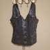 Corset top vegan Leather & metal