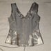 Corset top vegan Leather & metal