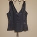 Corset top vegan Leather & metal