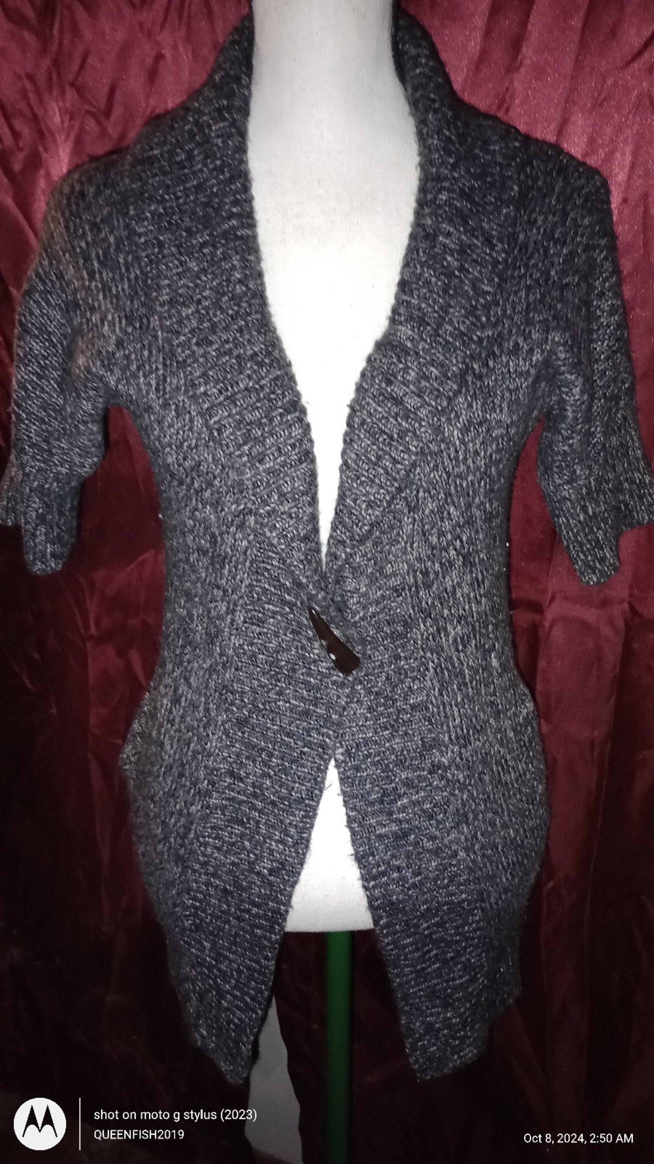 Rip Curl Women's Short Sleeve Grey Ribbed Cardigan/ Knit Sweater Sz SM