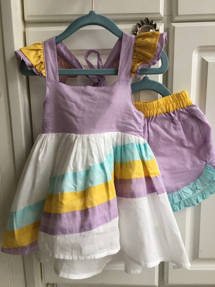 12-18m Rainbow Dress with shorties