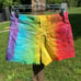 Size 8 rainbow galaxy tie dye levi’s high rise cutoff shorts hand dyed