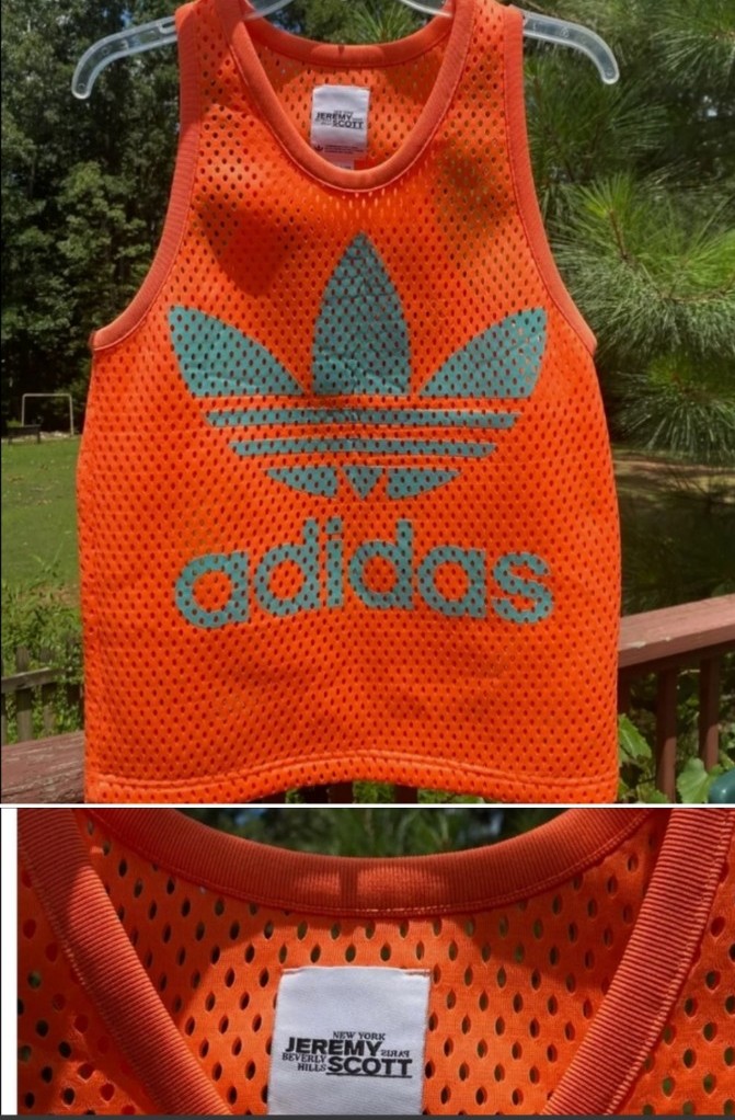 Jermey scott Adidas orange jersey