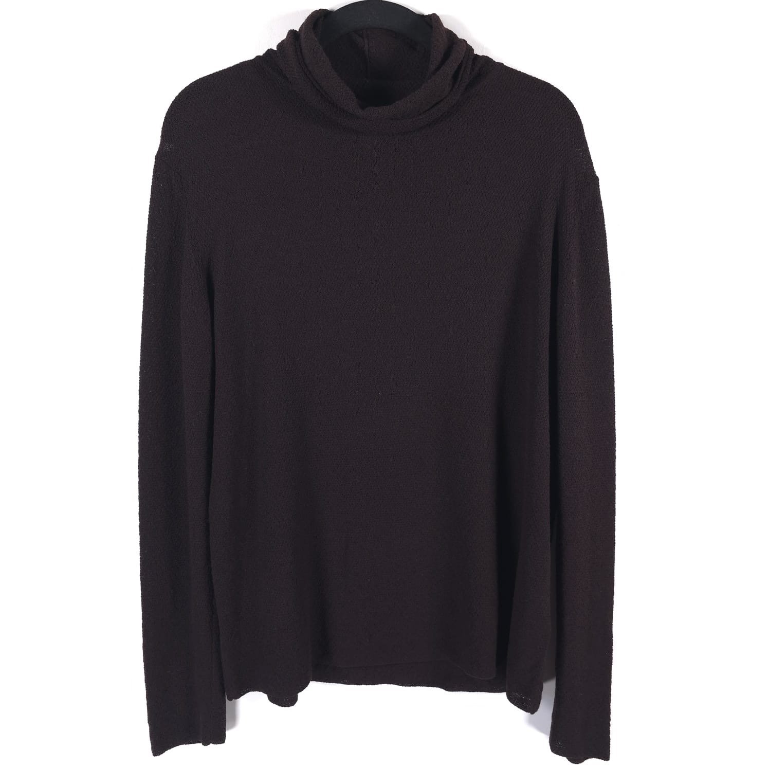 EILEEN FISHER 100% WOOL HONG KONG MADE ITALIAN YARN Loose Turtleneck Top MEDIUM