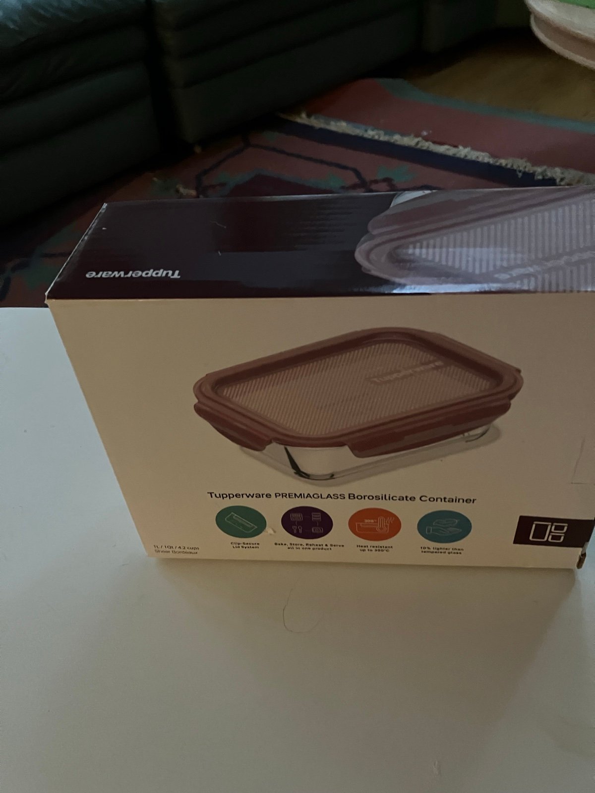 New Tupperware clear 4.2 cup premix glass borosilicate containe