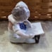 Vintage Royal Copenhagen Porcelain Figurine Children Reading